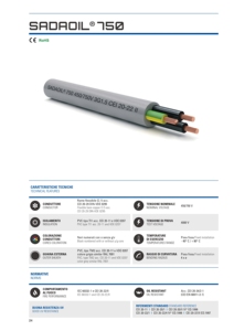Manufacturer Electrical <strong>Wire</strong> Sadaoil 750 3X0.50 Italy Low Voltage Copper 3 <strong>Cores</strong> <strong>Wire</strong> And Cable For Industrial - Product Image 2