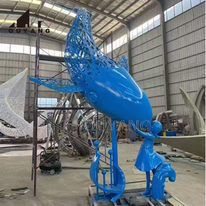 Quyang ngoài trời trang trí sân vườn kim loại hiện đại phong cách điêu khắc thép không gỉ xương rồng điêu khắc - Product Image 4