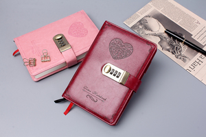 B6 Coded Lock Plan Weekly Leather Promotion Planner <strong>Elastic</strong> Tape Customized Logo HardCover PU Journal Agenda <strong>Notebook</strong> for Diary - Product Image 3