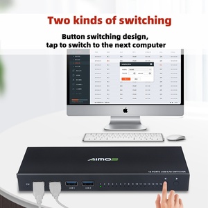 Factory Wholesale 16 Port <strong>KVM</strong> <strong>Switch</strong> Keyboard and Mouse <strong>Switch</strong> 16 in 1 Out USB VGM <strong>KVM</strong> <strong>Switch</strong> - Product Image 4