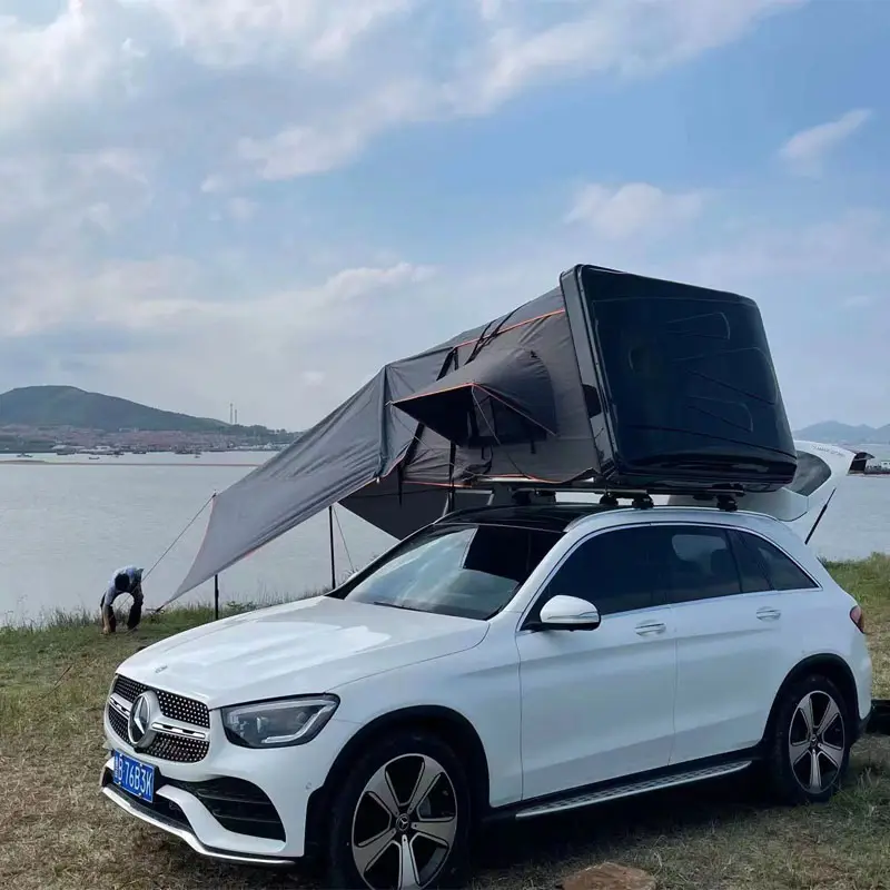 Tentes de camping de toit de voiture pop up en aluminium tout-terrain 4wd de grande taille