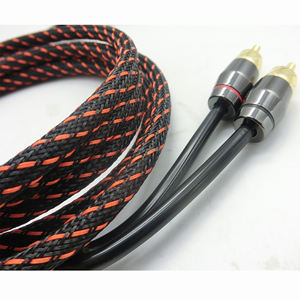 Cable Auadio 1m 3M 5M Full Metal 2 RCA AV <span class=keywords><strong>Audio</strong></span> cobre puro OFC Kabel AV Cable de alta fidelidad de calidad Hifi 2 RCA Cable - Product Image 3