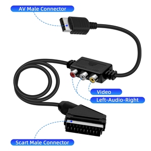 Cable de salida 2 en 1 RGB Scart + AV RCA, Cable de plomo con adaptador AV para SEGA Dreamcast para PAL