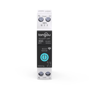 TONGOU API TUYA WIFI Smart Home Switch 1P 63A Relé de riel DIN con medición Fácil monitoreo MCB Tipo Disyuntor en miniatura - Product Image 1
