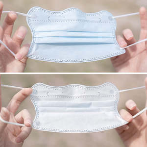 Masker Wajah kain tidak ditenun 3 lapis lingkaran telinga nyaman sekali pakai klip hidung dapat disesuaikan bentuk kupu-kupu multiwarna untuk - Product Image 5