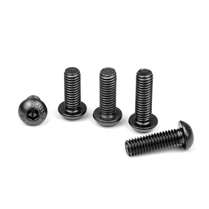 Tornillo de máquina hexagonal de acero al carbono de alta resistencia de grado 12,9 M4M5 Perno de copa de botón de cabeza hexagonal negro con acabado liso - Product Image 1