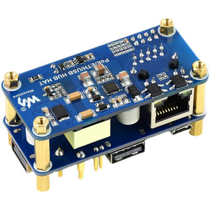 Raspberry Pi Zero WH PoE Ethernet alimentato a 3 vie USB HUB modulo modulo scheda di espansione hub - Product Image 2