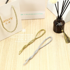 Cordón portátil de nailon de 35cm x 5mm, mango de cuerda trenzada de poliéster de 3 hebras con lengüeta en T para embalaje y asas de bolsas de papel - Product Image 5