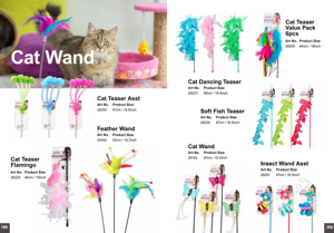 2024 Pawise juguetes interactivos para gatos, varita de gato de peluche, juguetes de cuerda, pluma brillante, resorte, palo de teaser para gatos para mascotas jugando con hierba gatera - Product Image 3