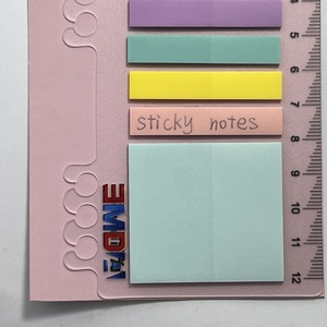 China moda promoción personalizada cuaderno autoadhesivo pegatina de color marcapáginas Bloc de notas conjunto de notas adhesivas transparentes