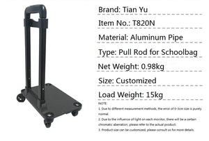 Hành lý kính thiên văn cho ba lô tay mở rộng nhôm với bánh xe xe tải túi kéo thanh trẻ em dây đeo PVC Xe đẩy xử lý - Product Image 5