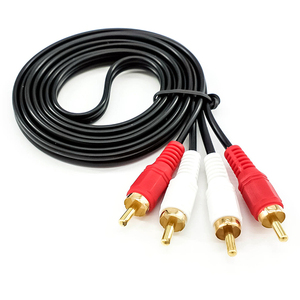 Chinese Factory Wholesale Direct Sales 2RCA Line Red and White Double Lotus Audio Line <strong>Two</strong> Pairs of Audio Connection - Product Image 6