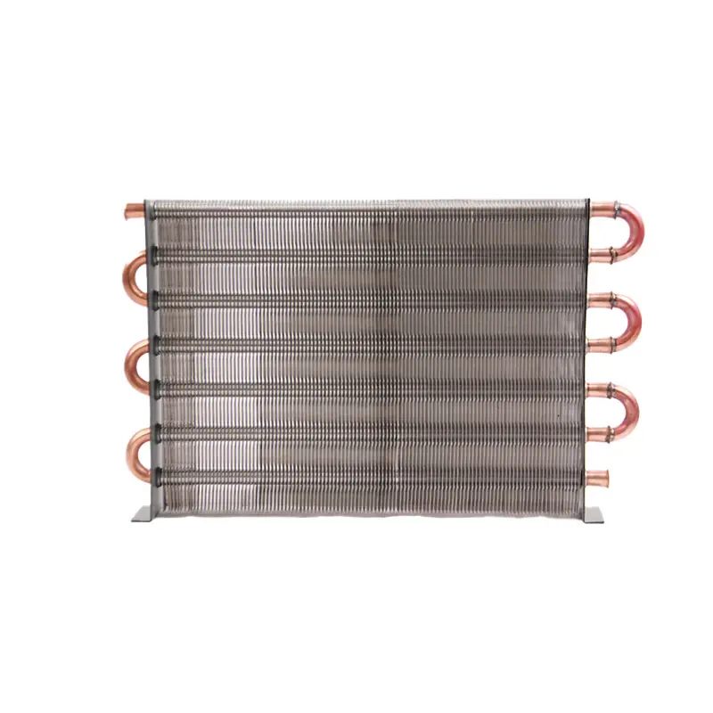 Aleta de placa de tubo de cobre, condensador/evaporador de bobina de refrigeración de CA dividida