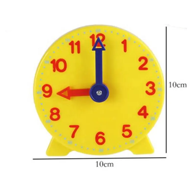 ของเล่นเพื่อการศึกษา10เซนติเมตรพลาสติกขนาดเล็กนาฬิกาของเล่นสำหรับเด็ก