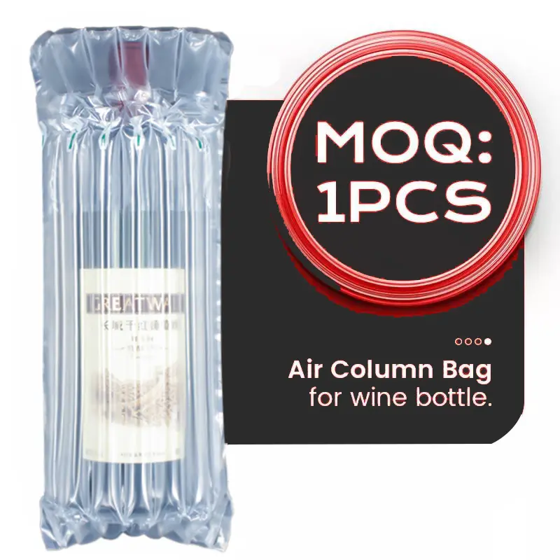 Lojistik ambalaj tampon sarma ambalaj hava sütun şarap şişesi plastik kabarcık çanta