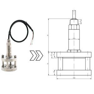 Sensor de distancia subacuático antiobstrucción IP68 rentable Transmisor de nivel de agua 4-20ma para control de inundaciones e riego