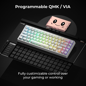 XVX M67 Jadestone RGB Backlit Bàn Phím Cơ Khí Trắng Spider Web Phiên Bản 65% Không Dây QMK/Thông Qua Chơi Game Tri-Chế Độ Hot Swappable - Product Image 6