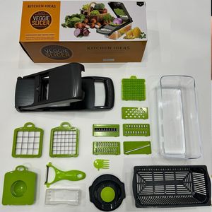 Çok fonksiyonlu mutfak gıda kesici karıştırıcı dilimleme kesici meyve 16 adet sebze kesicisi ile konteyner kesme soğan havuç sarımsak için - Product Image 6