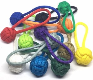 Handmade dây kéo kéo Key Fob khỉ nắm tay hải lý nút bóng chuyền Keychain Paracord Keychain - Product Image 2