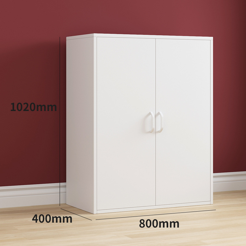 Armoire de rangement à double porte en fer sur pied - 80 cm de large