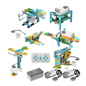 Venta caliente bloques de montaje programables eléctricos Diy Robot electrónico Compatible Stem App programación juguetes conjunto para niños