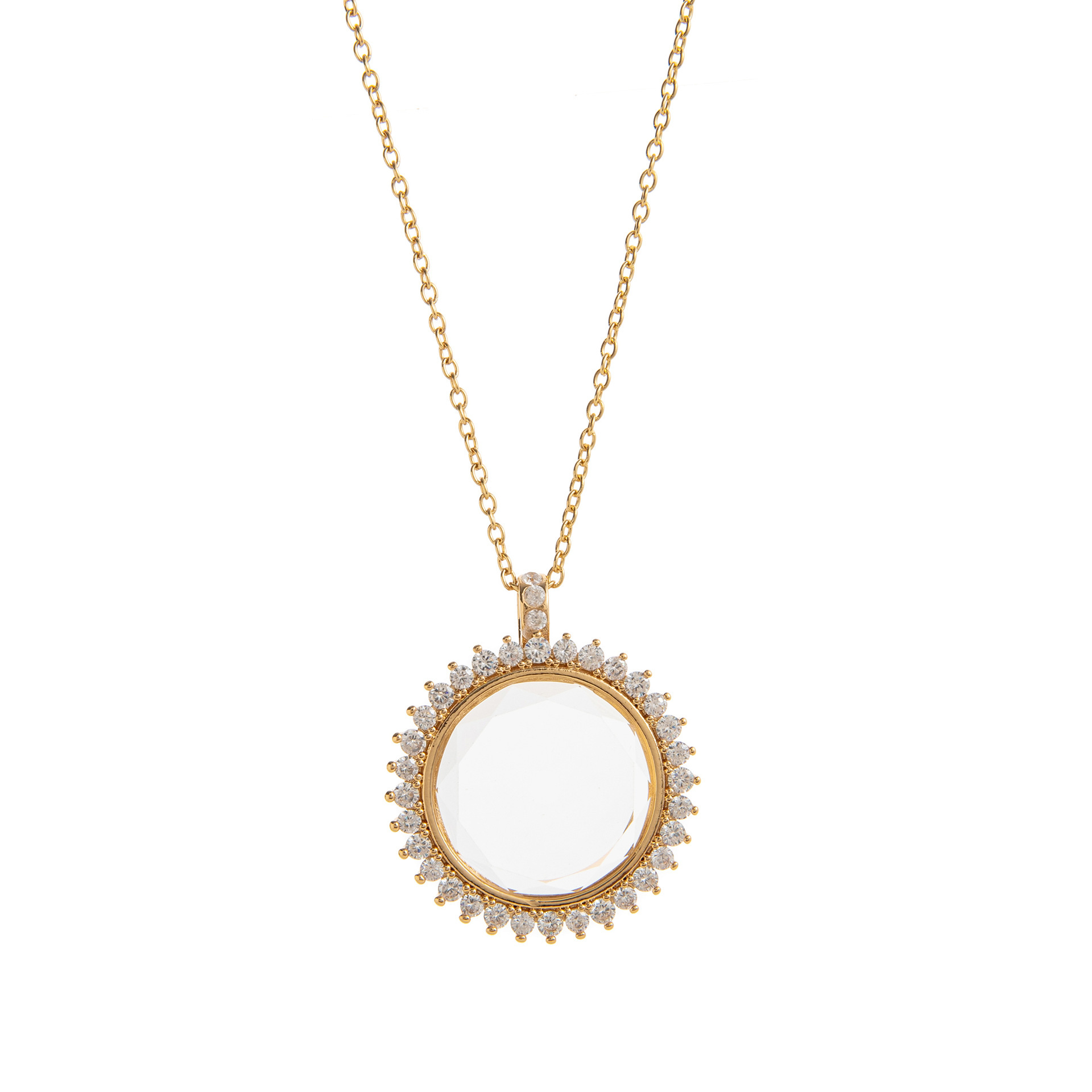 Collier boîte transparente a