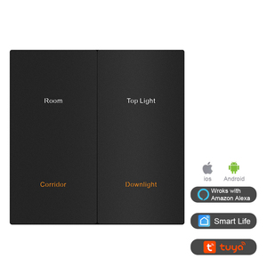 ZigBee 3.0 Smart Home 1/2/3 Gang Aluminium Druckknopf Wand mappe Smart <span class=keywords><strong>Switch</strong></span> Sprach steuerung Alexa
