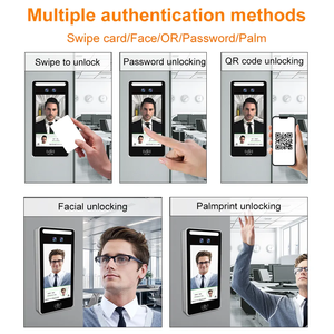 5 Zoll Multi-Biometric Face Facial Recognition Zugangs kontroll system Palm Time Attendance Device mit QR-Code und freier Software - Product Image 5