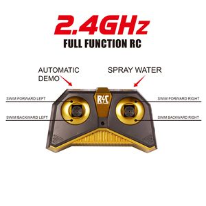 2022 Yicheng New Toys 2.4ghz Golden Rc <strong>Shark</strong> Toy Rc <strong>Shark</strong> Rc Remote Control <strong>Shark</strong> With Light and Spray Water