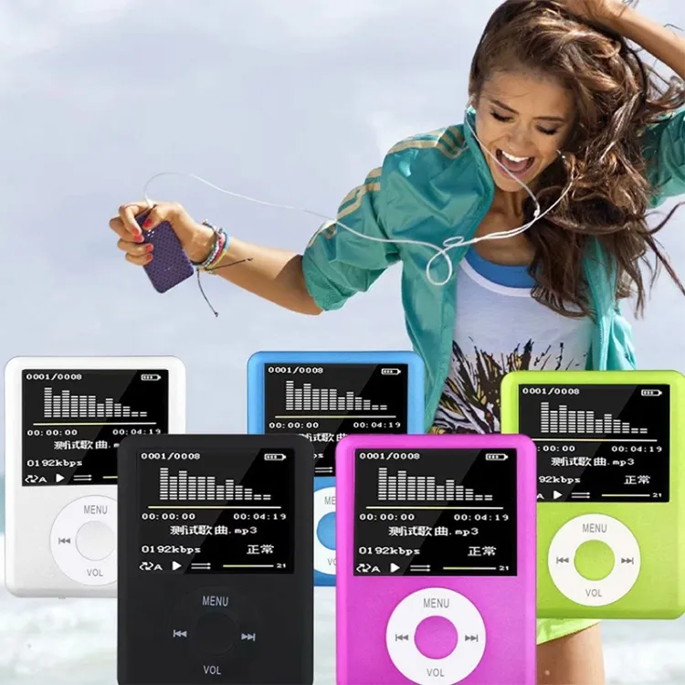 Venda mais quente 1.8 Polegada TFT Gravador de Tela FM Rádio E-Book Calendário Display MP3 MP4 Music Player Com Slot para Cartão TF