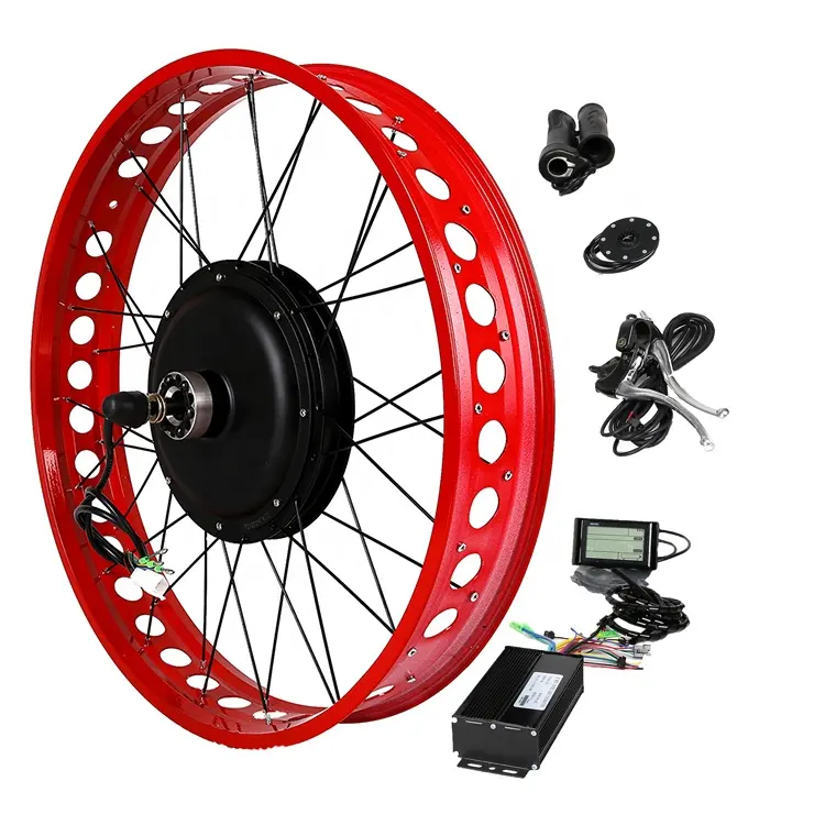 Potentes piezas de repuesto para bicicleta eléctrica, kit de motor de bicicleta eléctrica y eléctrica, 2000w