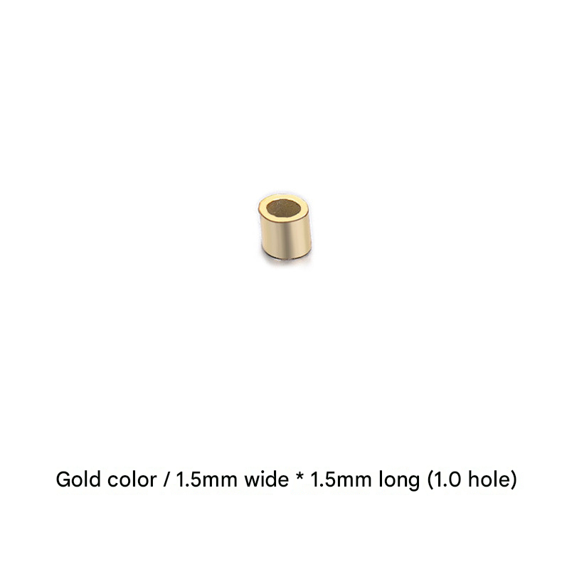 Couleur or / 1,5 mm de large * 1,5 mm de long (trou de 1,0 mm)