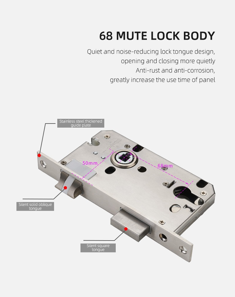 New Italy Hot Sale Hotel Room Design Zinc Alloy Gold Lever Door Handle Mortise Door Lock