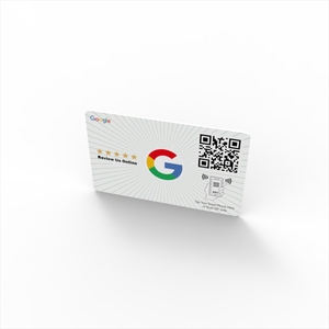 Customized QR <strong>Code</strong> Printing 13.56Mhz PVC Smart Cards NTAG 213 NFC Google Review Card