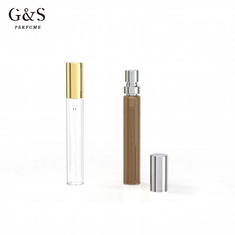 2ml / 5ml / 8ml / 10ml atomizador botellas de muestra de Perfume de vidrio viales de Perfume de vidrio cosmético botella de spray de vidrio