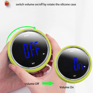 J & R 2022 USB şarj edilebilir mutfak zamanlayıcısı Led yuvarlak dokunmatik ekran Pomodoro teknik çok fonksiyonlu mutfak zamanlayıcı ile ışık - Product Image 4