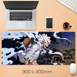 Hot Sale Zoro Luffy Ones Pieces Mouse Pad Non-Slip Rubber Base Stitched Edge Cartoon Animation <strong>Derivative</strong> for Gaming/Office Desk - Product Image 6