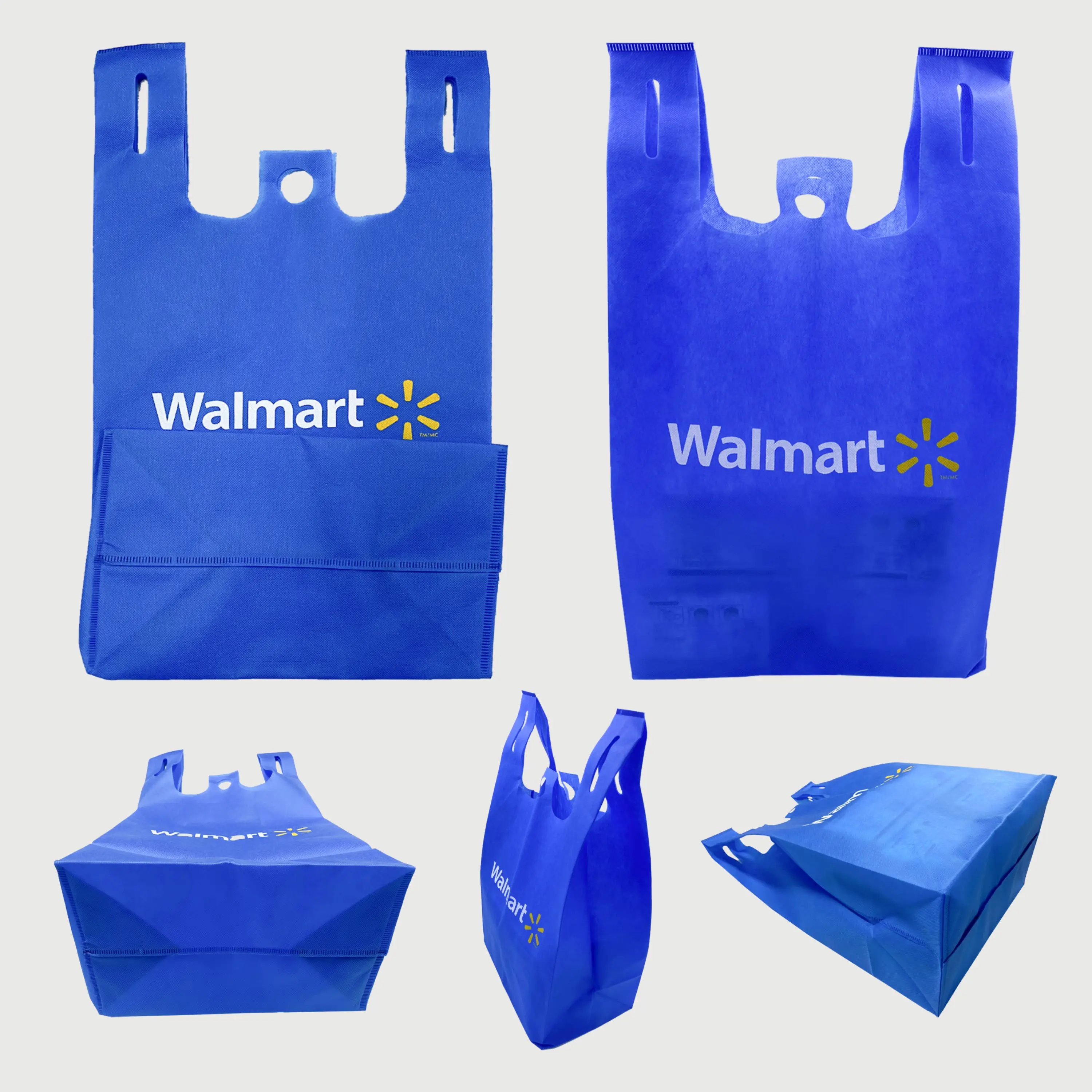 Reciclado personalizado portátil shopper bag barato Non-woven colete saco de compras com personalizado promoção logotipo para supermercado supermercado
