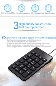 Laptop External Wired <strong>USB</strong> Type-C <strong>Numeric</strong> <strong>Keyboard</strong> 23 Key Universal <strong>Mini</strong> Password <strong>Keyboard</strong> No Switching Mute <strong>Keyboard</strong> - Product Image 2