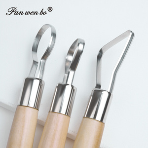 Panwenbo เครื่องขูดเซรามิก3ชิ้นเครื่องมือทำโมเดลดินเหนียวแบบ DIY เครื่องมือตัดเซรามิกเครื่องมือสร้างแบบจำลองดินเหนียวขนาดใหญ่ - Product Image 3