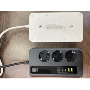 高品质3000W 10A 250V欧盟英国美国插头3路欧洲电插座，带3型通用串行总线电源板 - Product Image 3