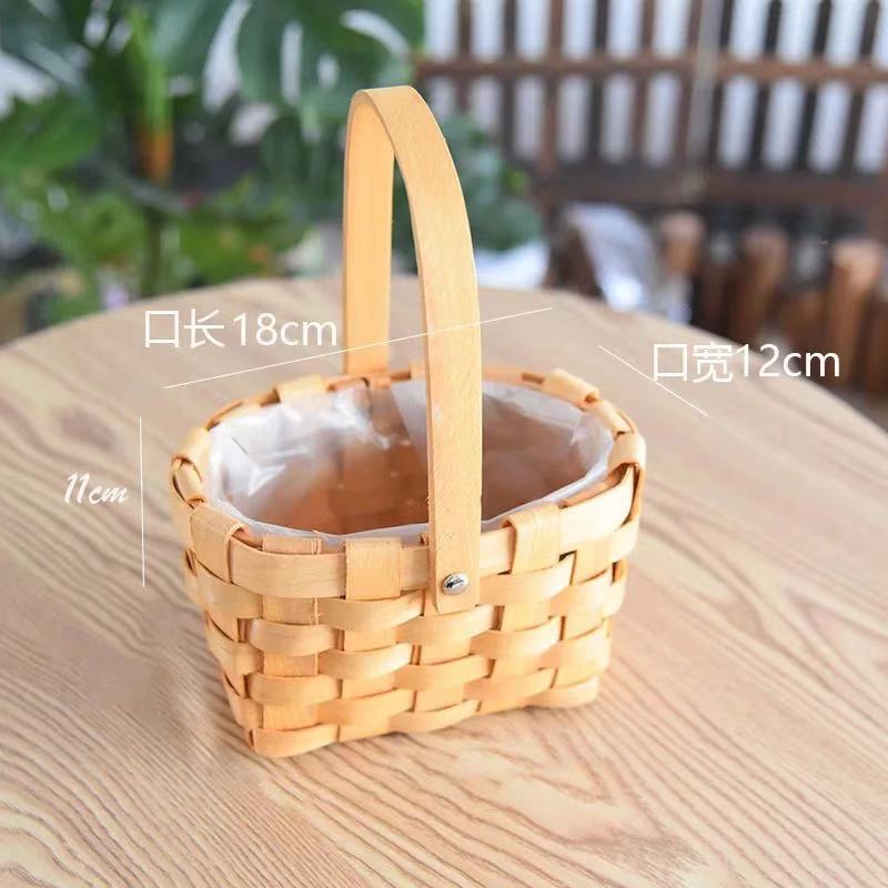 Single oval wooden chip small