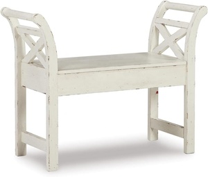 LS-1204, fabrikada katı meşe Ashley ahşap tezgah koltuk altında gizli depolama ile geleneksel antika kapalı depolama tezgahı - Product Image 2