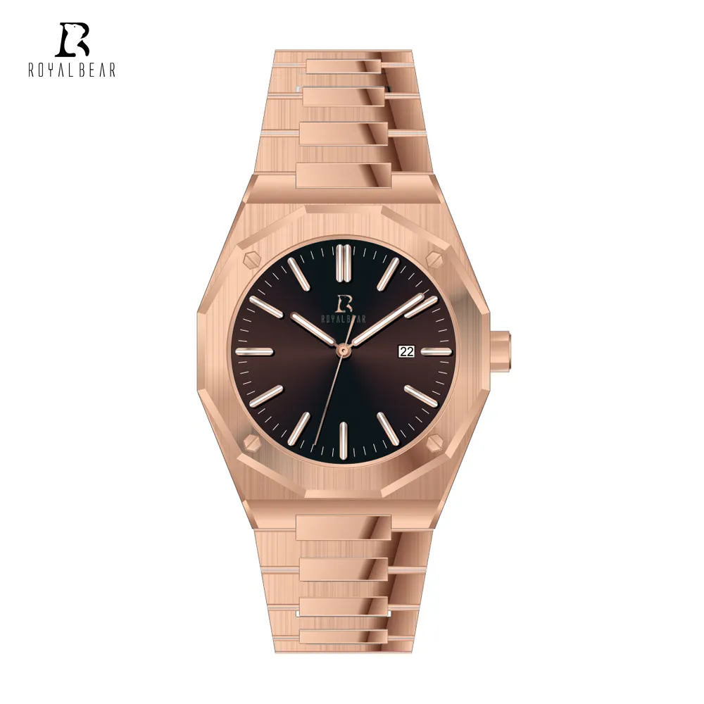 Benutzer definiertes Logo Oem Odm Luxus 5Atm wasserdichte klassische Armbanduhr Handelsmarke Minimalist Wrist Edelstahl Herren Quarzuhren