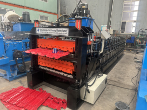 Chất lượng cao ba lớp Tấm lợp ibr sóng tráng men ngói hồ sơ khung cho máy sản xuất cuộn tạo thành máy - Product Image 4