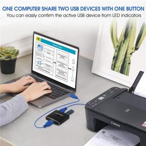Newest Computer Cables Usb <strong>Splitter</strong> U3 USB Drive Printer Sharing <strong>Splitter</strong> USB 3.0 Bidirectional Switch <strong>1</strong> <strong>Input</strong> <strong>2</strong> <strong>Output</strong> Hub