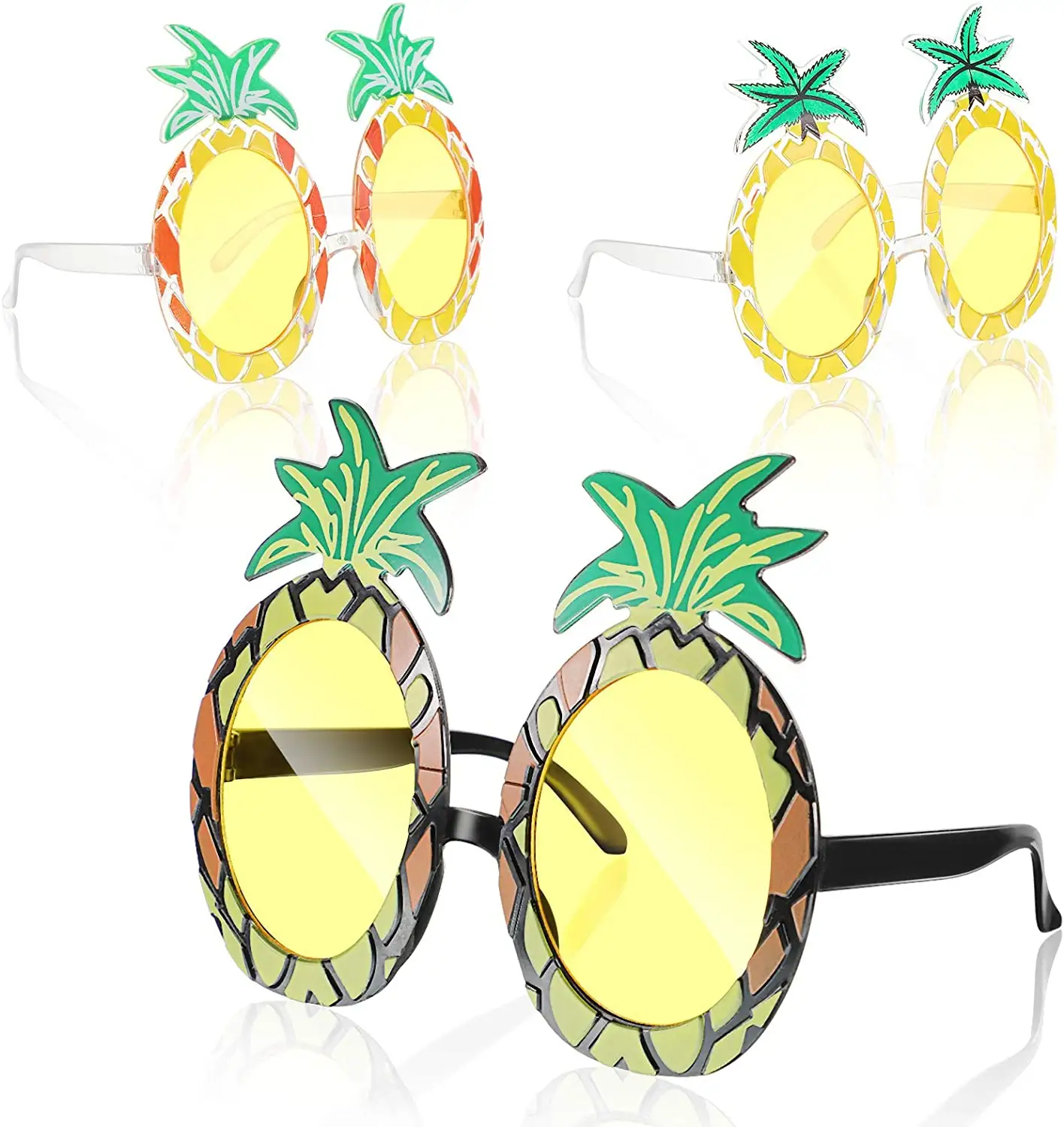 Tropische Ananas Sonnenbrille Neuheit Brille Fruchtform Lustige hawaiian ische Luau Party Brillen Summer Beach Party Zubehör