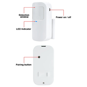 Sensor de movimiento PIR inalámbrico inteligente Agshome, Sensor detector infrarrojo de 433MHZ, funciona con subdispositivos del sistema de seguridad de Alarma Agshome - Product Image 3