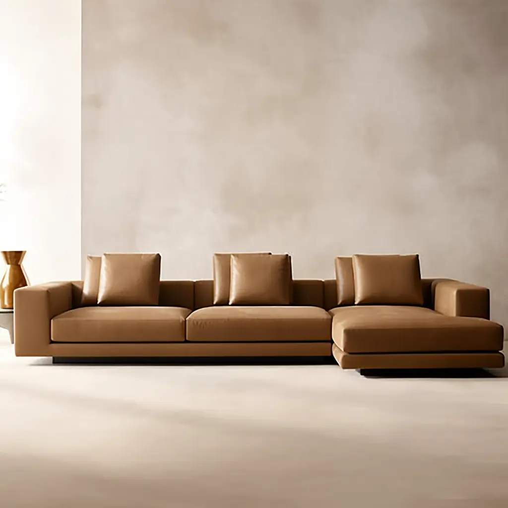 Mobilier d'angle en tissu de luxe nordique, chaise de bras gauche et droit, canapés de salon sectionnels