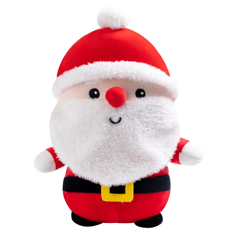 Dibujos animados lindo Santa Claus alce relleno Animal peluche muñeca decoración de Navidad regalo